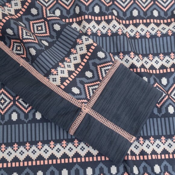 Kari Traa Long Sleeve Top Activewear Thermo Base Layer Lune Gray Pink Medium - Picture 11 of 14